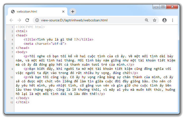 cách tạo một đoạn văn bản trong html