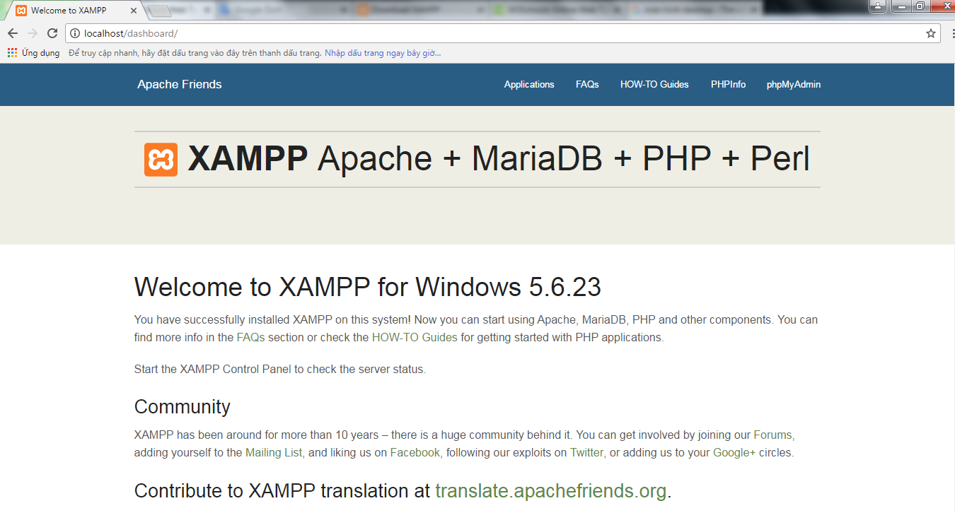 Hướng dẫn cài đặt xampp