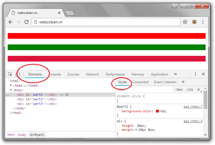cách xác định giá trị của một màu sắc color trong css