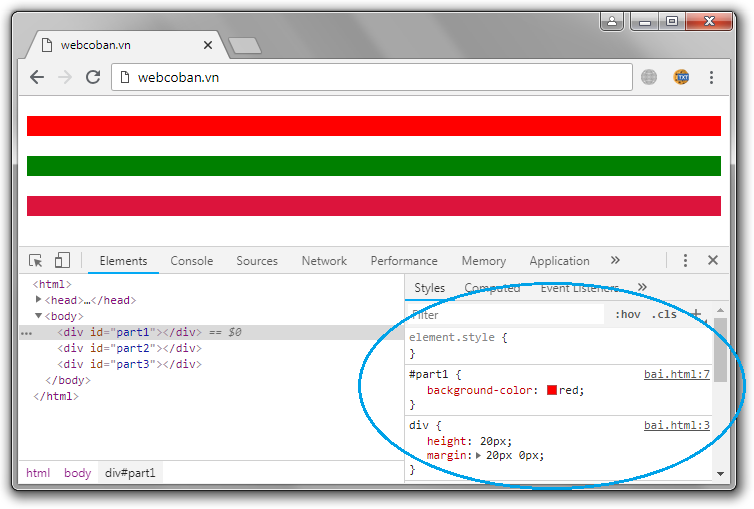 màu sắc trong css