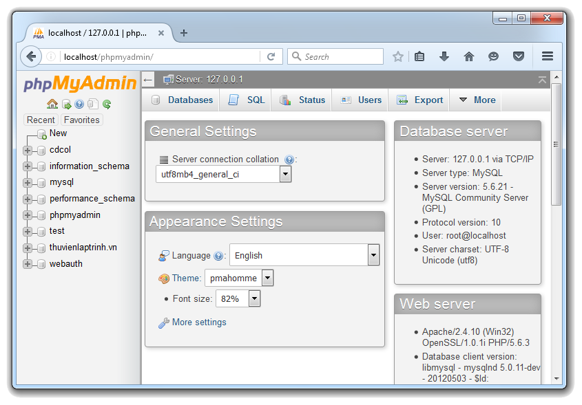 phpmyadmin